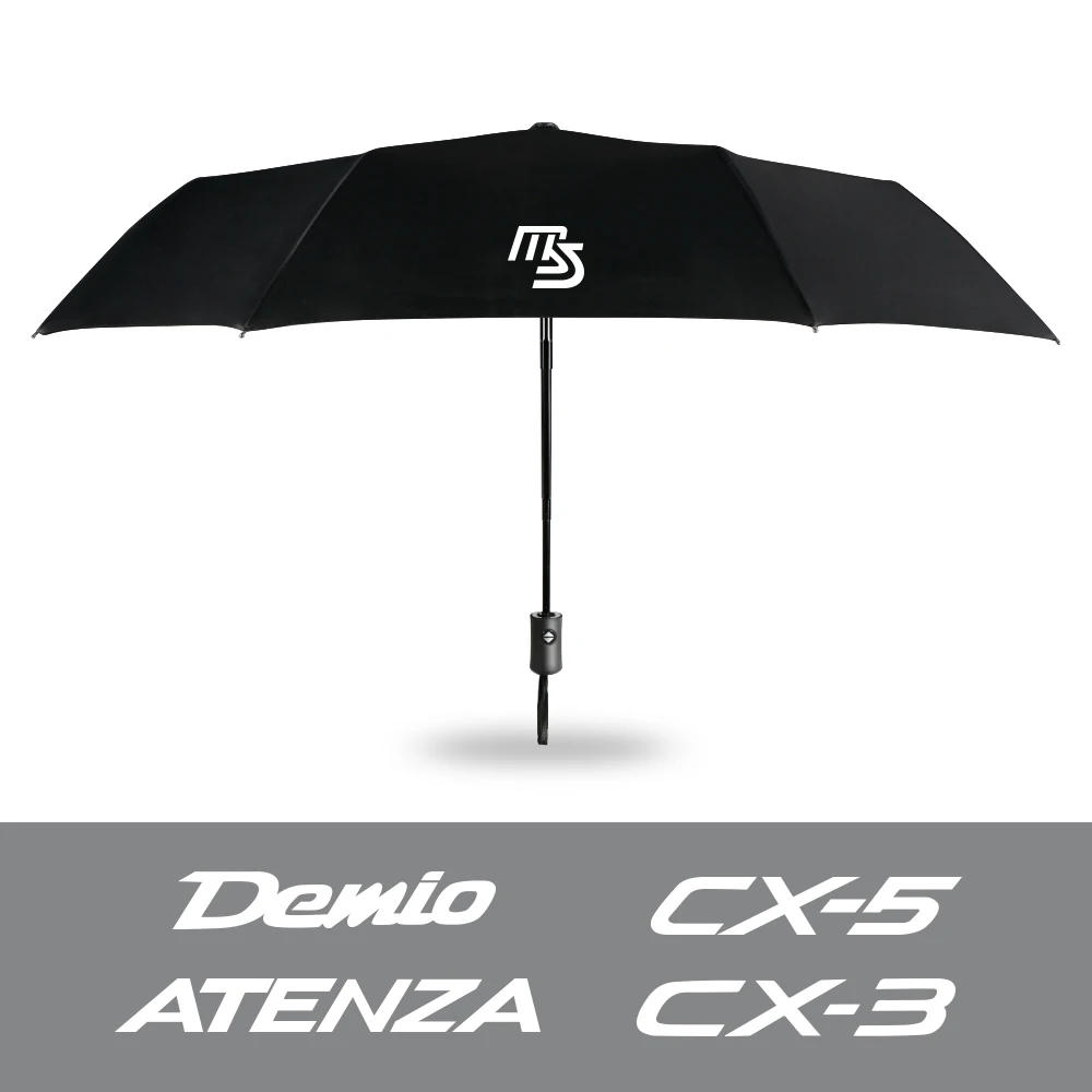Automatic Folding Umbrella for Mazda Demio CX-5 CX-3 3 6 Axela Atenza MS MPS Car Sun Beach Umbrella Windproof Accessories Decor umbrella sets car logo umbrella