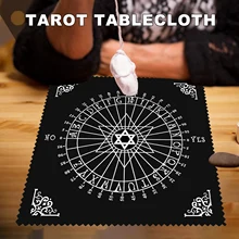 Zwart Altaar Tarot Kaarten Bag Party Tafelkleed Tarot Card Acht Array Tafelkleed Retro Tafelkleed Voor Waarzeggerij Wicca Tapestry