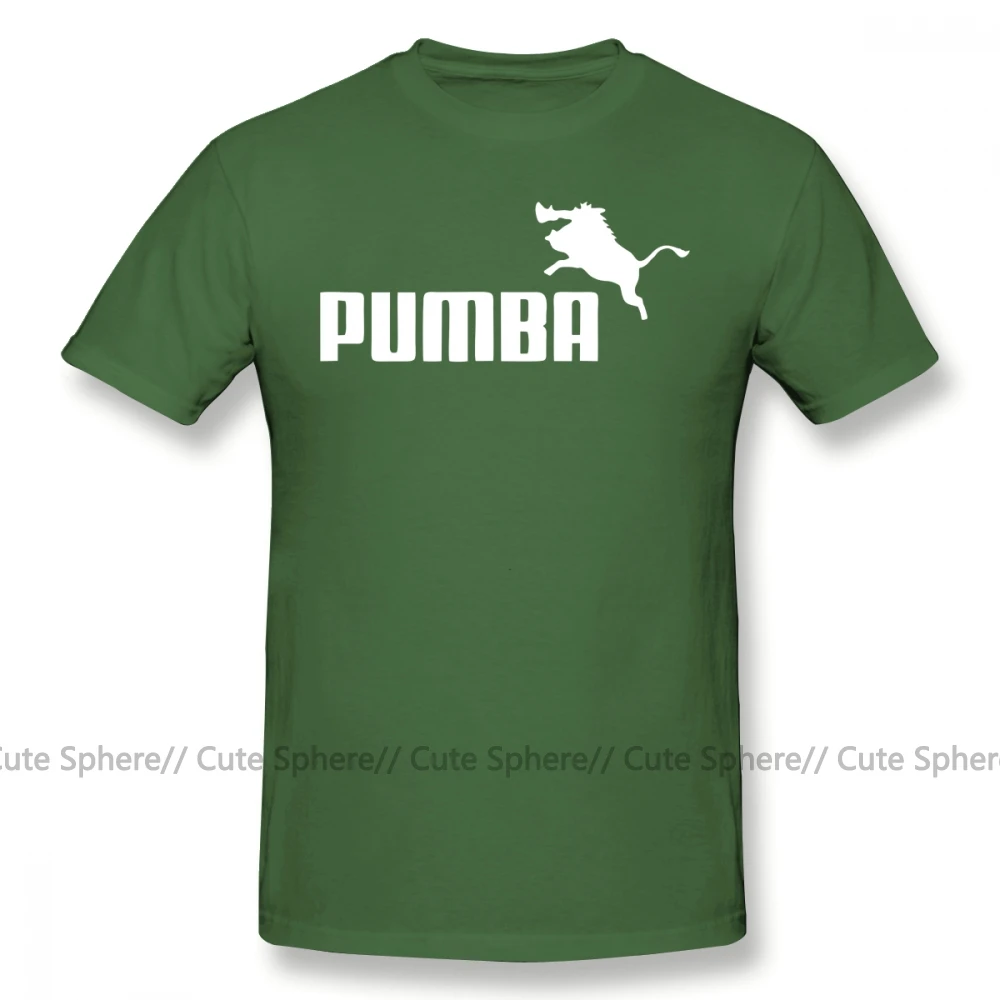 Футболка Pumba, футболка с логотипом Pumba, футболка с принтом, 100 хлопок, модная забавная Мужская ХХХ футболка с коротким рукавом - Цвет: Army Green