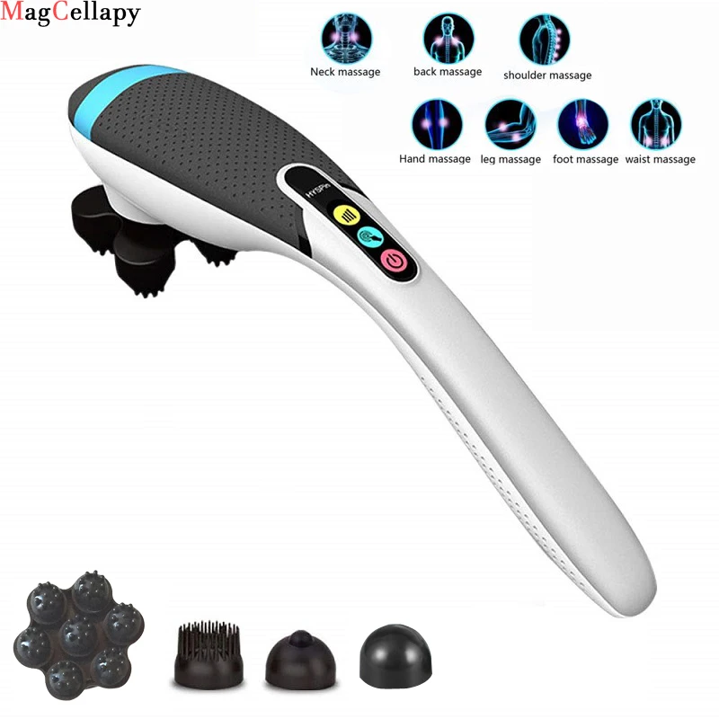 Cordless Handheld Back Massager, 5 Speeds 4 Mode Handheld Electric Heat