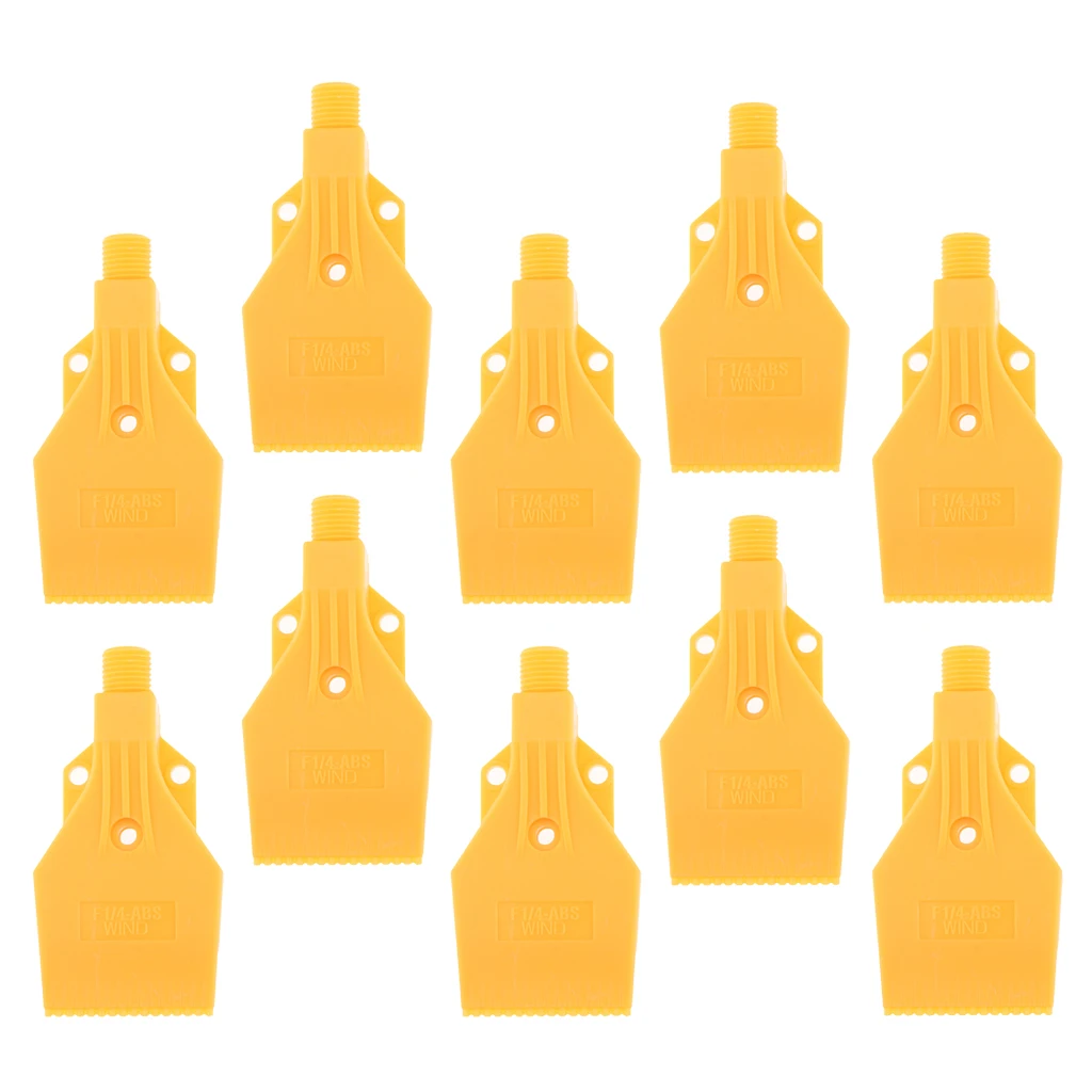 10pcs 1/4'' Thread, Flat Wind Jet Air Blowing Nozzle Spray 3 Holes Windjet Spray Nozzle, Mini Air Nozzle, Compressed Air Nozzle