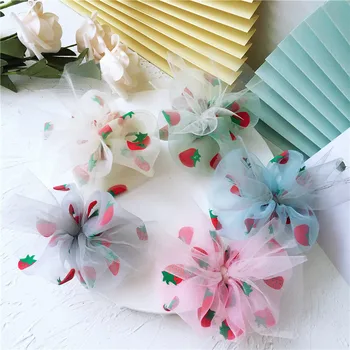 

11cm 5pcs/lot mesh bowknot flower for DIY handmade Hair clip accessories without clip on the backside