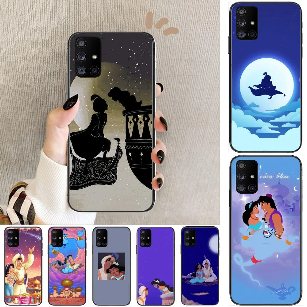 Carcasa de teléfono con película de linterna de Aladdín para Samsung Galaxy A 50, 51, 20, 71, 70, 40, 30, 10, 80 E, 5G S, carcasa negra, Art Cell Cove|Fundas antigolpes teléfono| - AliExpress