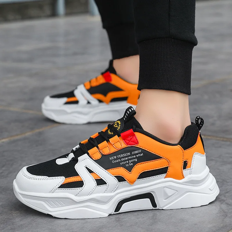 

2020 New Style MEN'S SHOES Street Snap Trend Mesh Teenager Versatile High School Casual Dad Students Sports Fashion Shoe