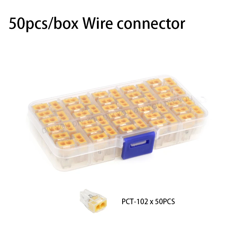Смешанный провод в штучной упаковке быстрый Универсальный компактный соединитель проводки PCT-102/104/106/108 клеммный блок проводника с рычагом