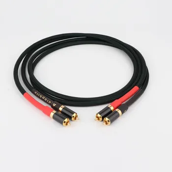 

Pure Copper HiFi Audio cable RCA interconnect cable with carbon fiber RCA plug ,Audiophile RCA TO RCA Audio Cable X40310