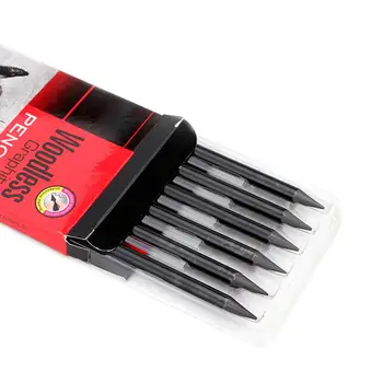 

6-Pack Sketch Drawing Pencil Set Woodless Graphite Pencils 17.5cm 2H HB 2B 4B 6B 8B for Artists