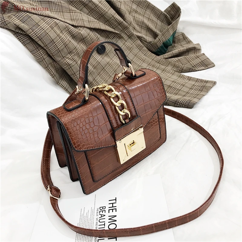 Women Bag Female Leather Handbags Small Messenger Bag Chain Flip Tote Crossbody Bags for Women Vintage Shoulder Bag Bolsos