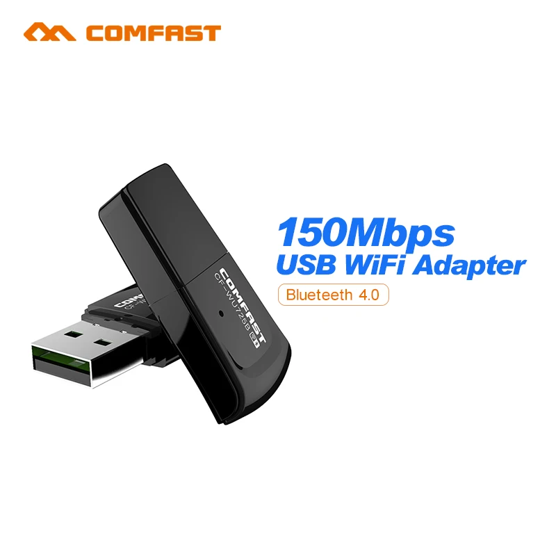 Comfast-WU725B Bluetooth 4,0 150 Мбит/с USB Wi-Fi адаптер LAN wifi сетевая карта Поддержка Window2000/XP/Vista/WIN7