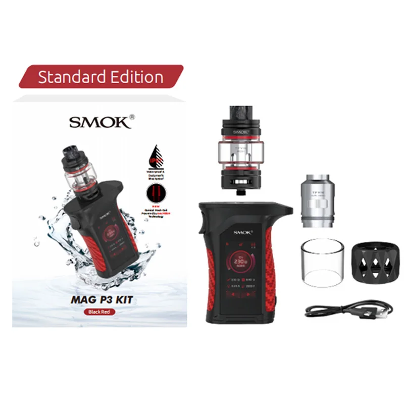 Оригинальный набор для вейпа SMOK MAG P3 230 Вт Box MOD 9 мл бак TFV16 конический nexMesh и двойная
