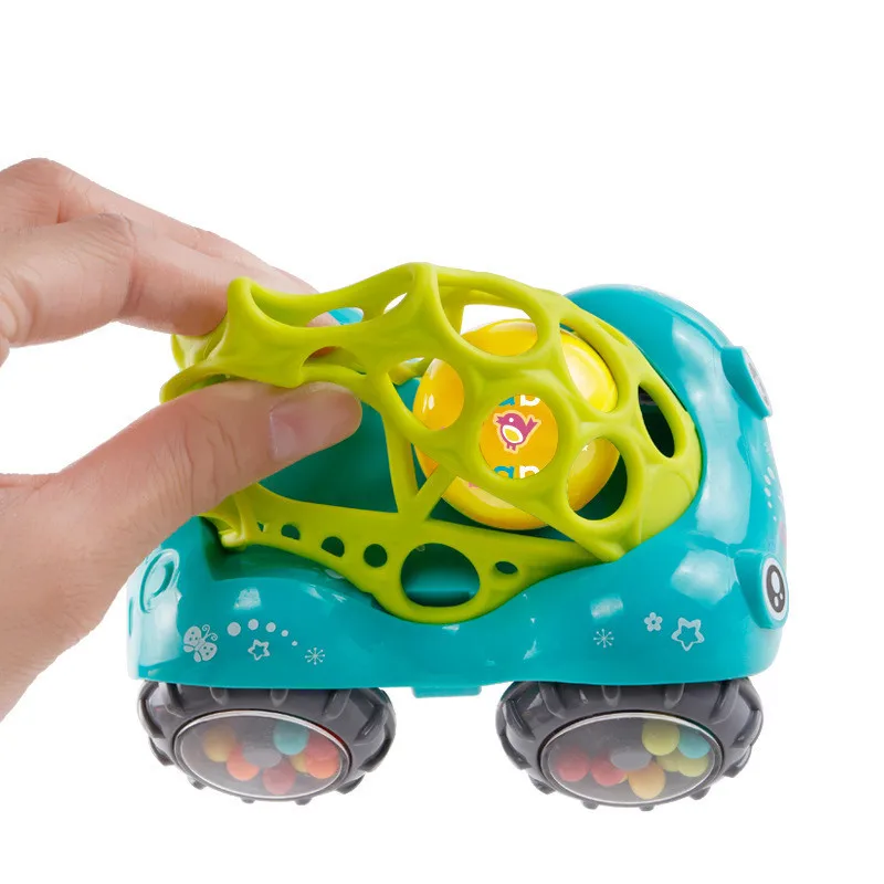 Креативная Милая с колокольчиками мягкая игрушка из пластика Автомобиль инерционный скользящий устойчивый детский игрушечный автомобиль