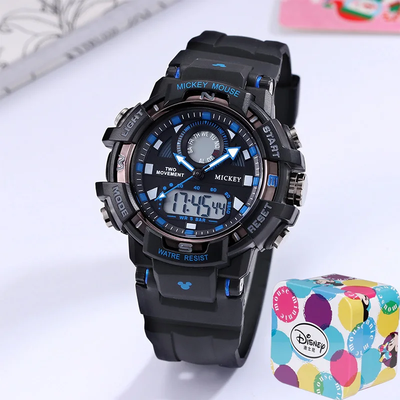 

Disney Mickey Children Digital Quartz Wristwatches 50M Water Resistant Kid Bangle Watches Boys Girls Cool Sports Watch Bracelet