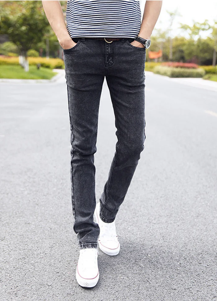 Мужские джинсы, облегающие джинсы, дизайнерские эластичные прямые джинсы, Стрейчевые брюки, джинсы для мужчин, длинные штаны для мужчин