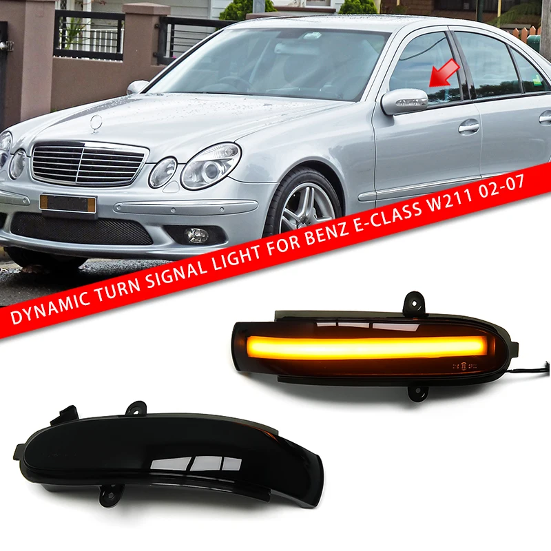 Mirror COVERS WITH LED INDICATOR MERCEDES E-Class w211 2006-2009 Paint 