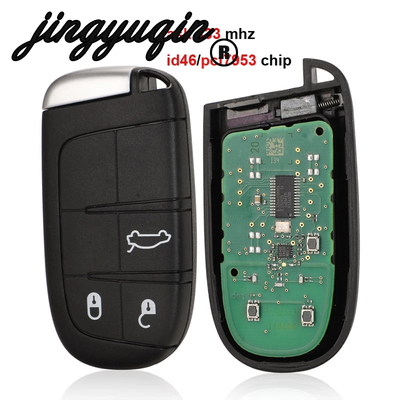 Jingyuqin OEM умный дистанционный брелок 3 кнопки 433 МГц ID46 для Fiat 500 2015 500L 2016 2017 2018 2019 |