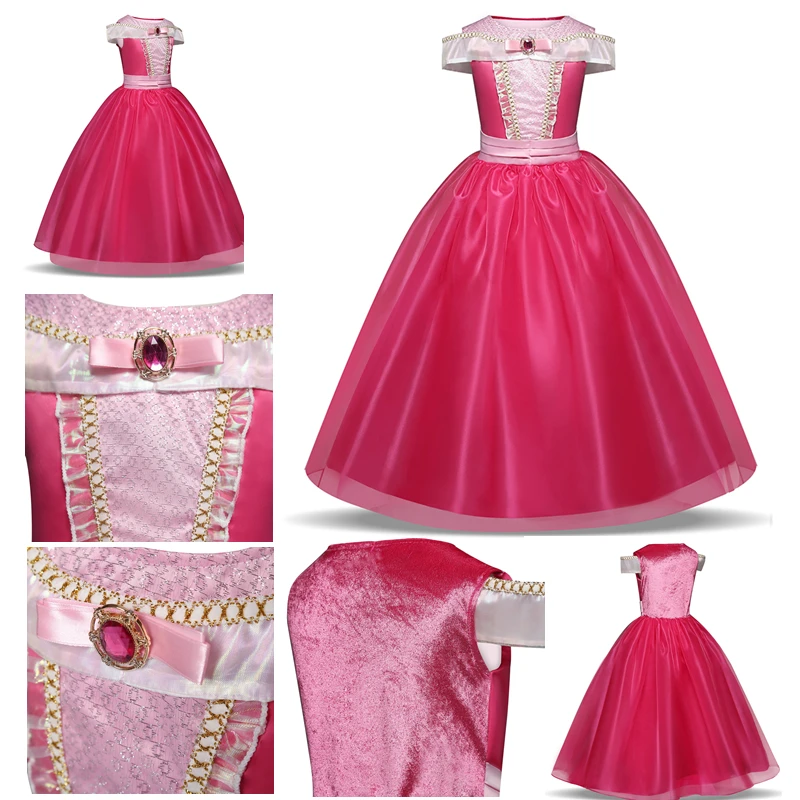 Girls Dress Princess Costume Children Cosplay Party Disfraz Kids Halloween Robe Fille new model children's dress