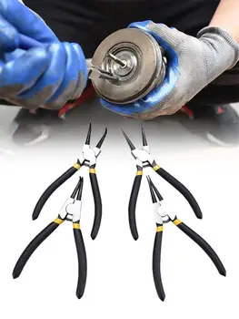 

4PCS Snap Ring Pliers 4-in-1 Heavy Duty Straight Bent External Internal Circlip Retaining Pliers Set