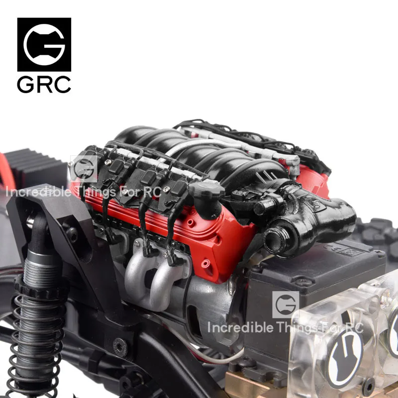 Классический радиатор двигателя V8 LS7 для радиоуправляемого гусеничного