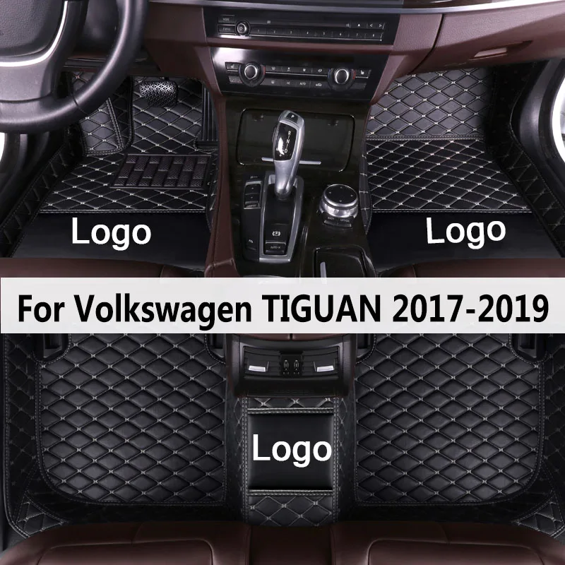 MIDOON кожаные автомобильные коврики для Volkswagen TIGUAN five seats 2017 2018 2019 накладки ног