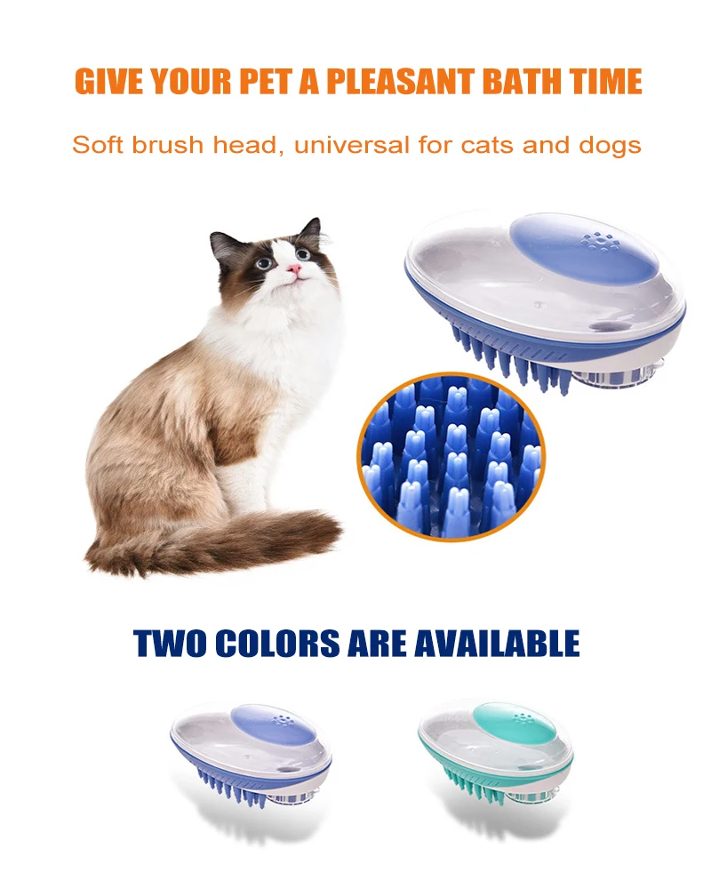Multifunction Hair Remover Massage Silicone Dog Bath Grooming Brush Pet Cleaning Supplies With Shampoo For Puppy And Kitten2