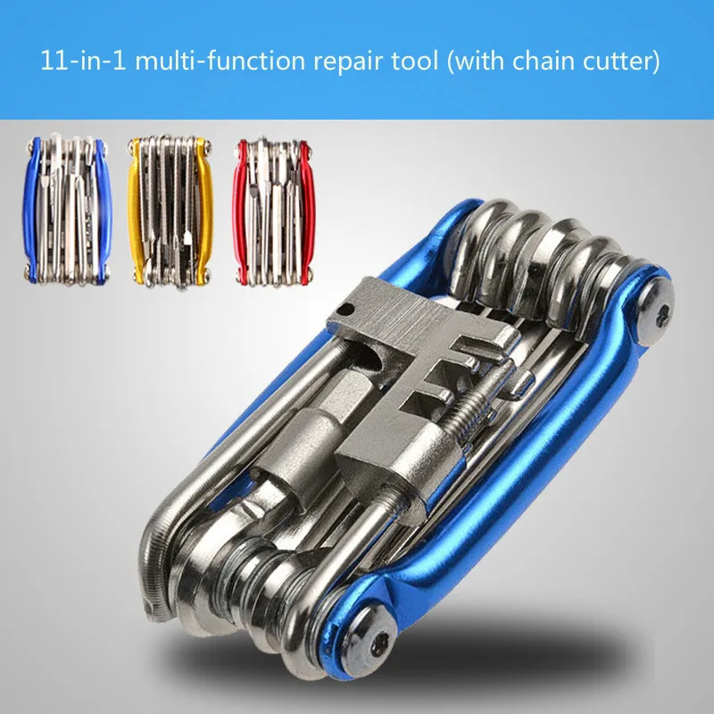 

bike tools bicycle repair chain cutter disassembly tools mountain bike 11 in 1 multi bicycle accessories Multifunction Tools
