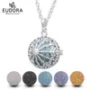 EUDORA 20 mm snowflake Round hollow cage Pendant fit Lava Balls or Chime ball Aromatherapy Essential Oil Diffuser Necklace H247 2