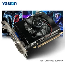 Yeston GeForce GT 730 GPU 2GB GDDR5 64 poco Gaming Desktop computadora PC Video Graphics Cards apoyo HDMI-compatible/VGA/DVI-D