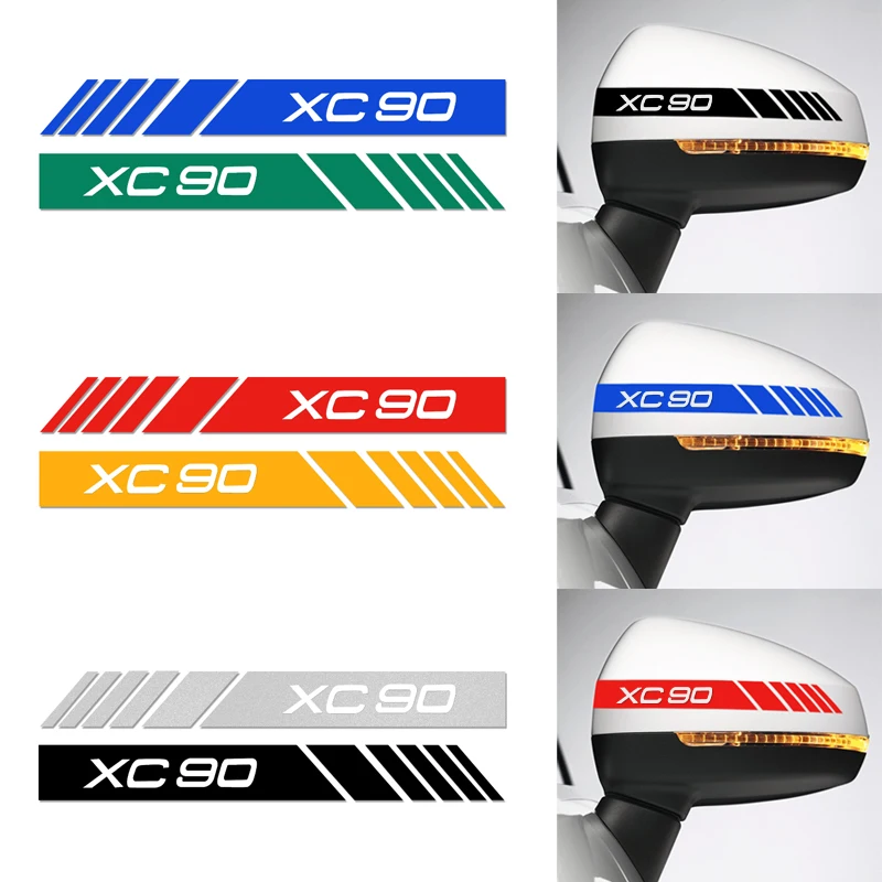 2pcs Car Sticker Auto Rearview Mirror Side Decal Stripe DIY Body Decals decorative for Volvo XC90 XC60 2010-2020 | Автомобили и