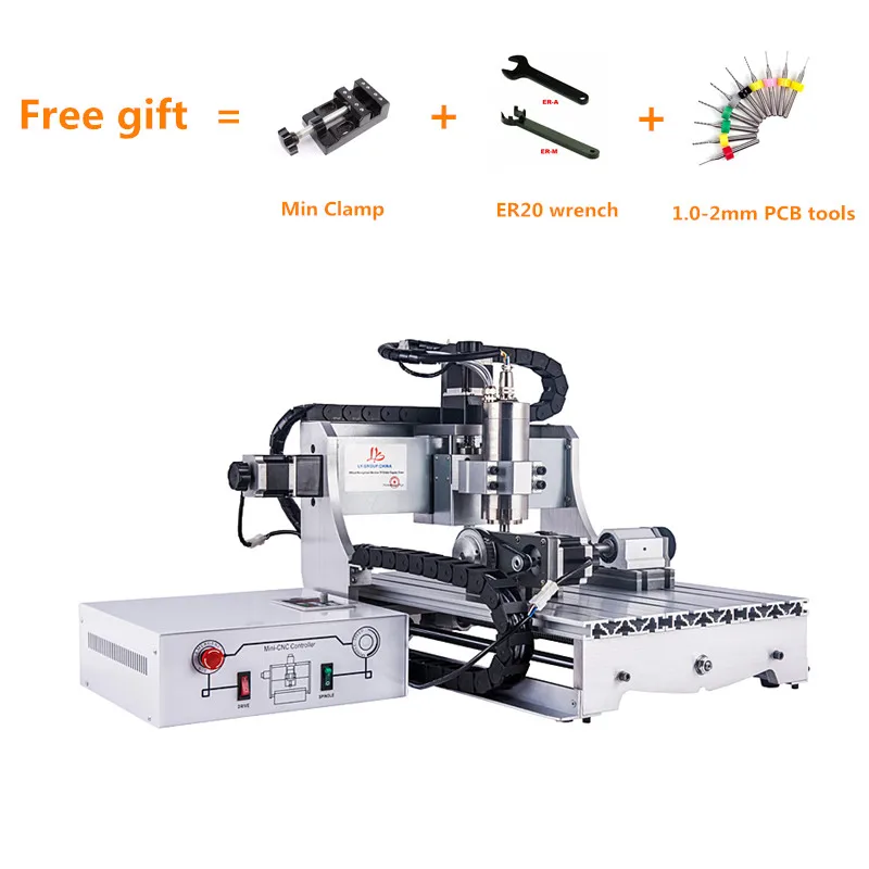 ER16 Collet 30*40 3 4 axis cnc router 3040 2200W with USB LPT port for