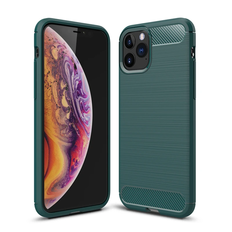 Противоударный чехол для телефона Iphone 11 роскошные мягкие Углеродные чехлы из ТПУ