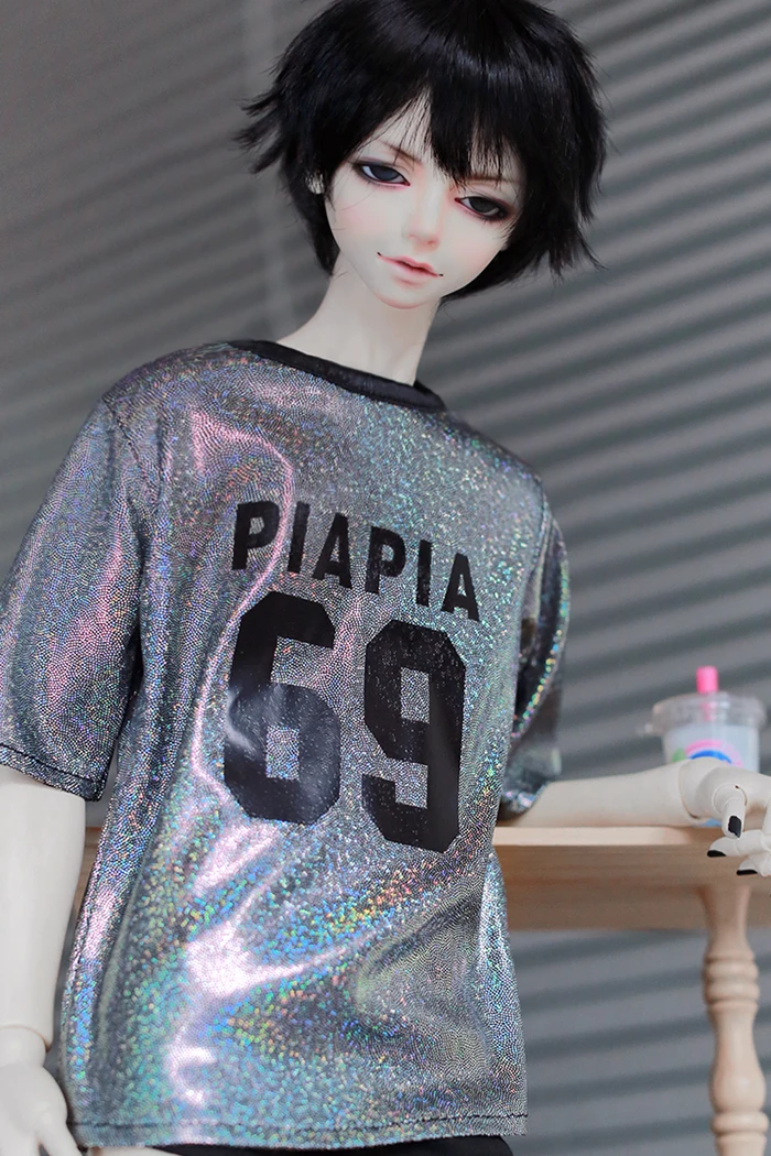 1PCS Bjd doll clothes for 1/3 uncle Laser Mirage T-shirt Half Sleeve 4 colors Fashion bjd dolls accessories