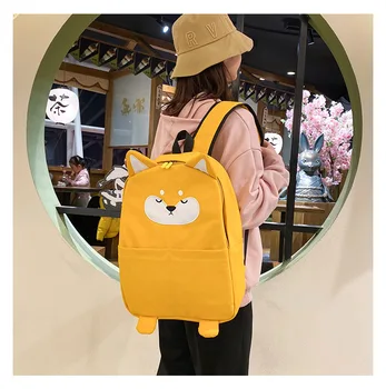 

New Arrival Japan anime mochila kawaii cute bag funny Cartoon animal bear fox hamster backpack canvas student bags girls bags