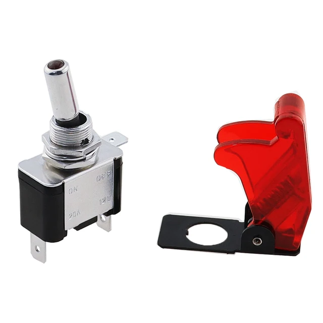 SPST 3-pin Switches 3-Pack Red LED Toggle Switches - ON/OFF 2 Position ...
