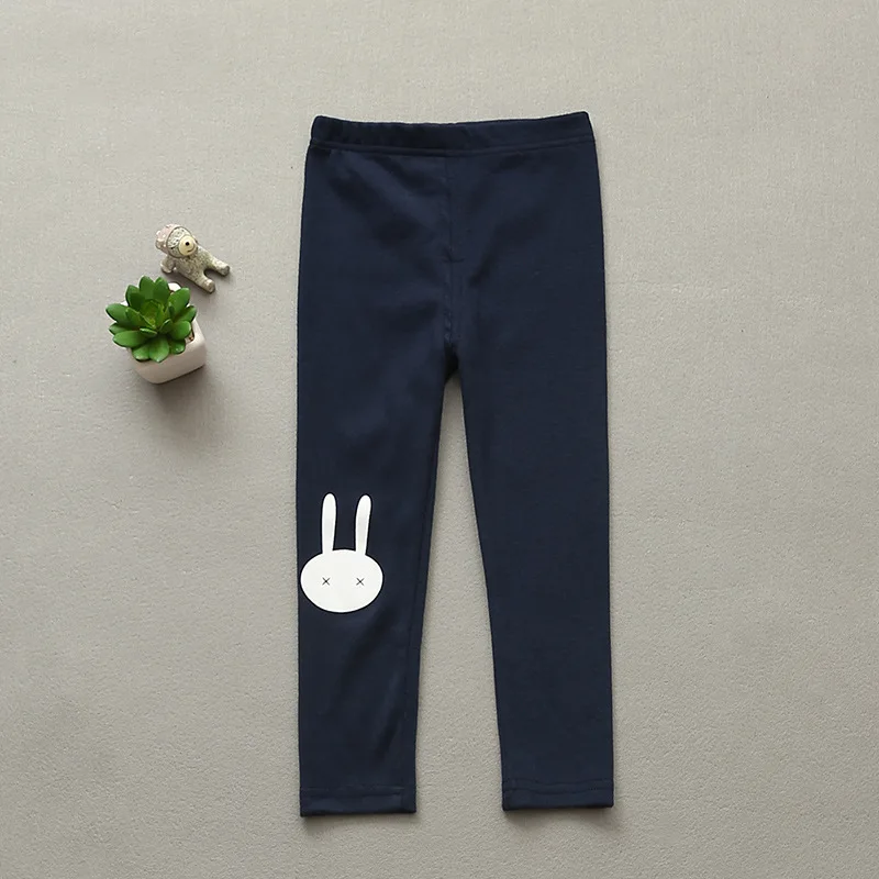 rabbit navy Весенние леггинсы карамельного цвета для девочек, детские штаны, детские штаны, штаны для девочек - Цвет: rabbit navy
