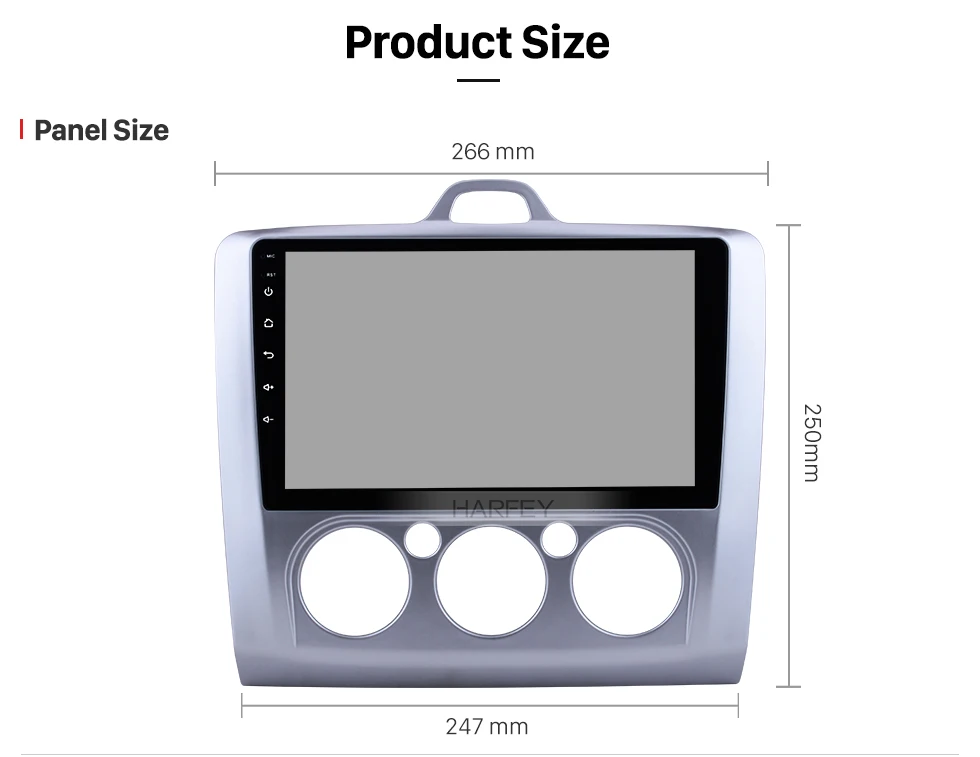 Perfect Harfey Car Radio 9 inch Autostereo GPS Android 8.1 USB Multimedia Player For 2007-2010 ford focus EXI MT 2 3 Mk2/Mk3 Auto Audio 17