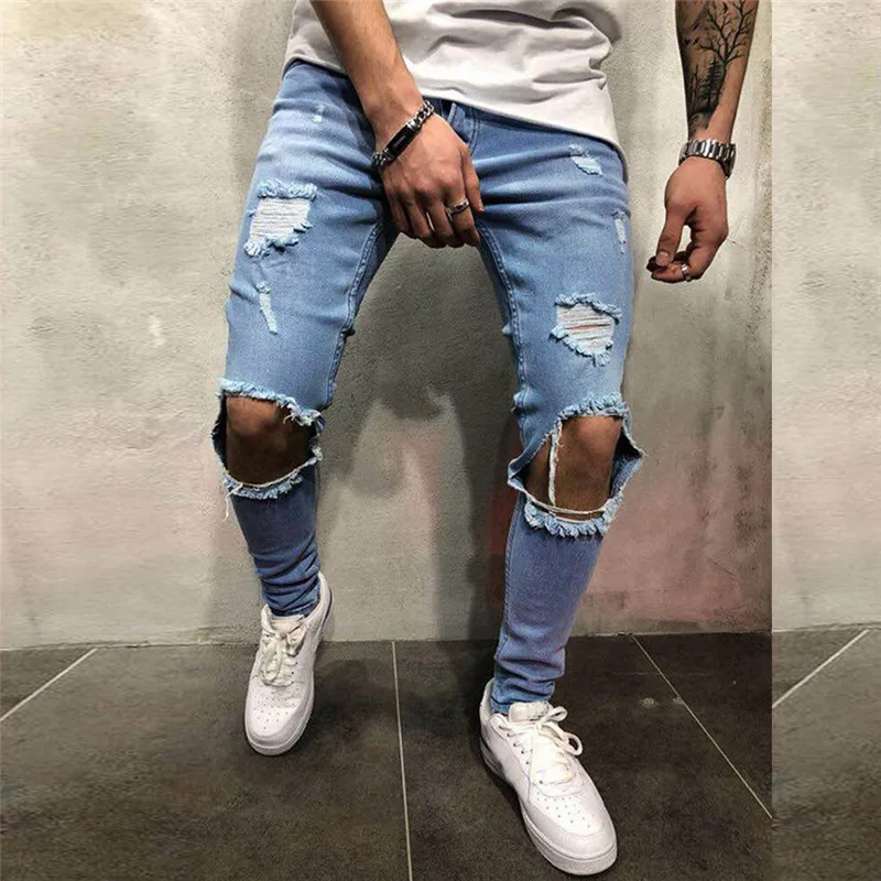 distressed ripped jeans mens