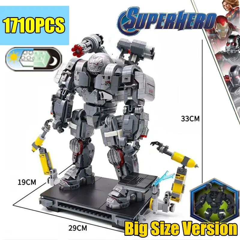

New SuperHeroes IronMan War Machine Hulk Buster Fit Marvel Avengers Endgame 76124 Figures Building Blocks Bricks Toys Birthday