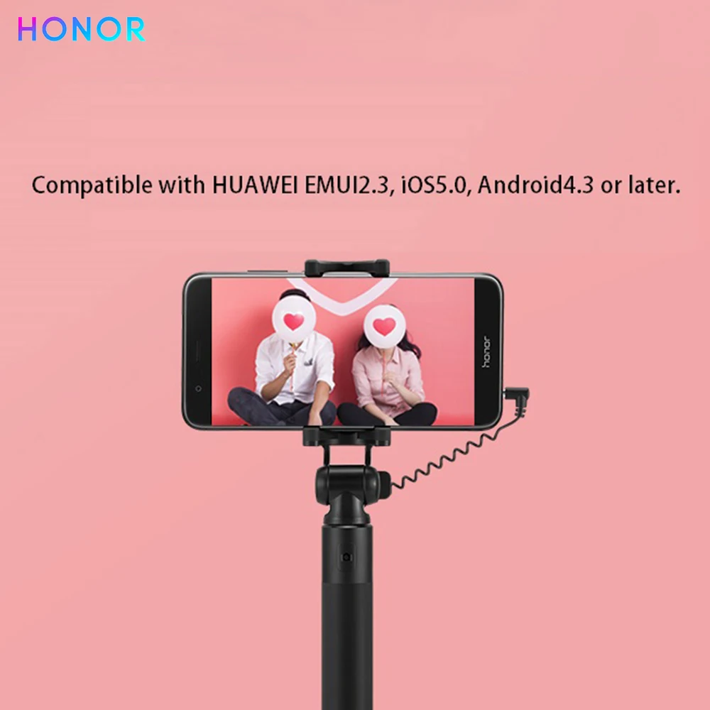 HONOR Selfie Stick Lite Stablizer для смартфона с Двойным Зажимом выдвижной Полюс 270 градусов регулируемая головка для HUAWEI