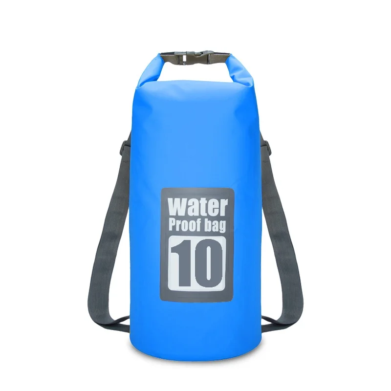 5L 10L Водонепроницаемая сухая сумка открытый пляж двойные плечевые ремни ПВХ