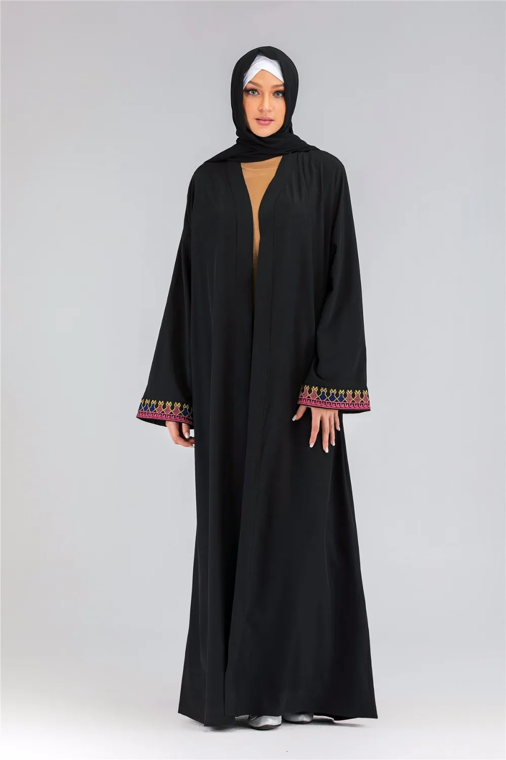 BaronHong Cardigan Donna Musulmana Kaftan Abaya Maxi Dress Lace