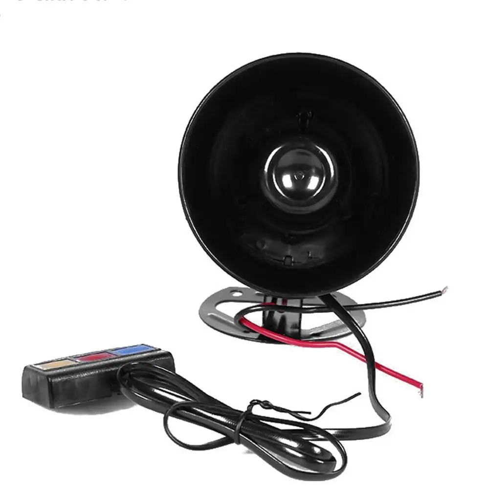 Car Siren Horn Universal 12V 20W Car Horn 3 Tone Sound