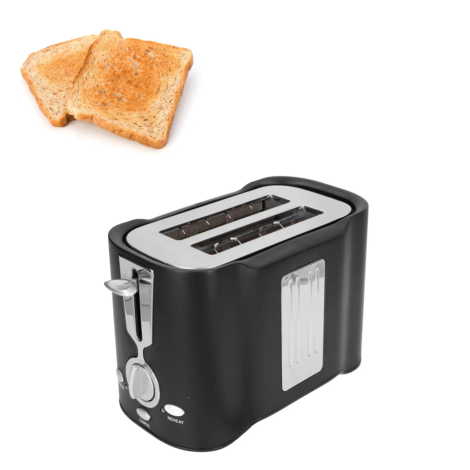 Bread Maker 800w Simple Mini Toaster Thick Wide Slot 2 Slices Bread