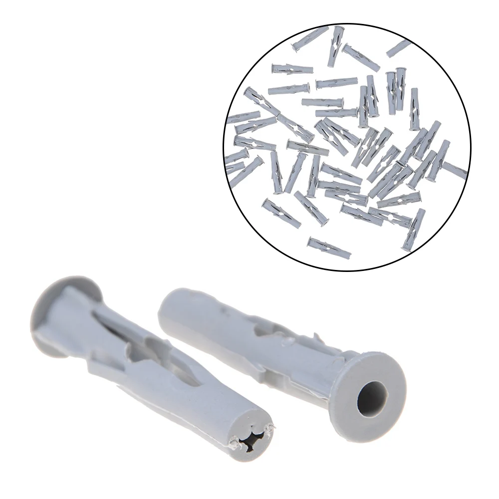 

New Arrival High Quality 50Pcs Nylon Plasterboard Drywall Wall Plug For Window Door Frame Concrete Screws M6x35