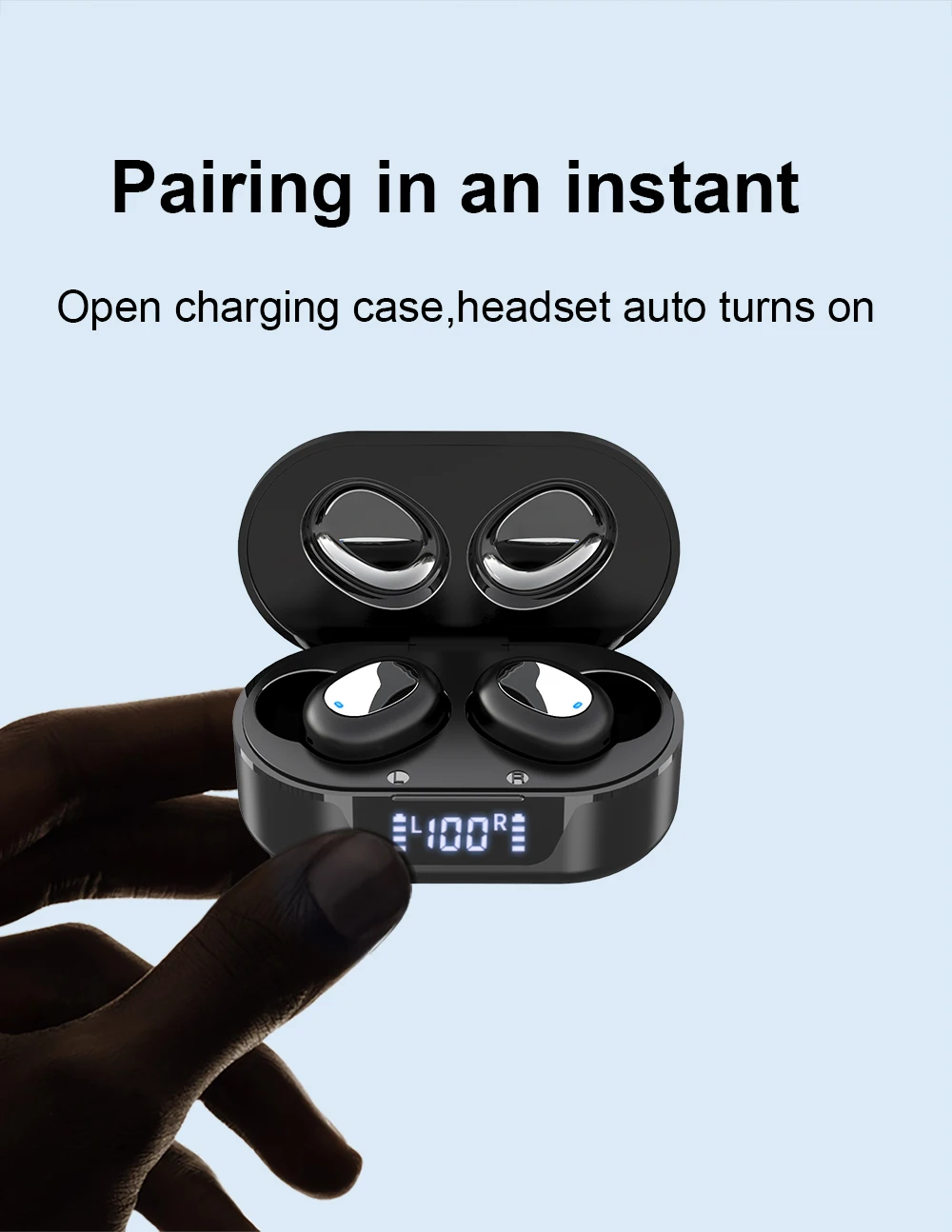 TW16 Wireless Bluetooth Headphone - Black