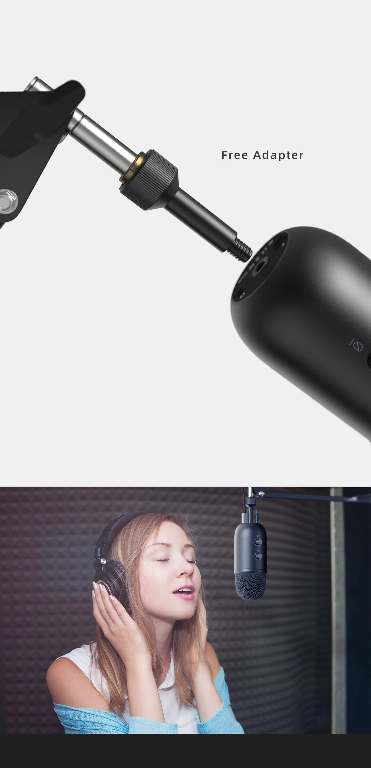 mic stand FIFINE USB Microphone for Recording/Streaming/Gaming,professional microphone for PC,Mic Headphone Output&Volume Control-K678 gaming headphones with mic