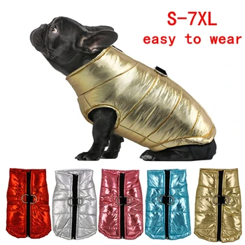 

Cotton Sequined Pet Dog Colthes Waterproof Dog Jacket Warm Winter Dog Clothes Large Pet Clothes Chihuahua Coat S-7XL