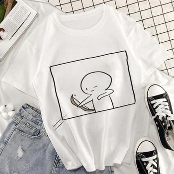 

Little White Man Archery Cartoon T-shirt Women New Harajuku Aesthetic Korean White Tshirt 2020 Summer Vogue Tops Female T Shirt