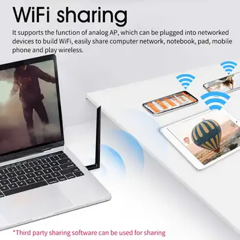 

1200Mbps Office Multifunctional Network Card High Speed Plug And Play Data Receiver Wifi Adapter USB 3.0 Dual Frequency Portable