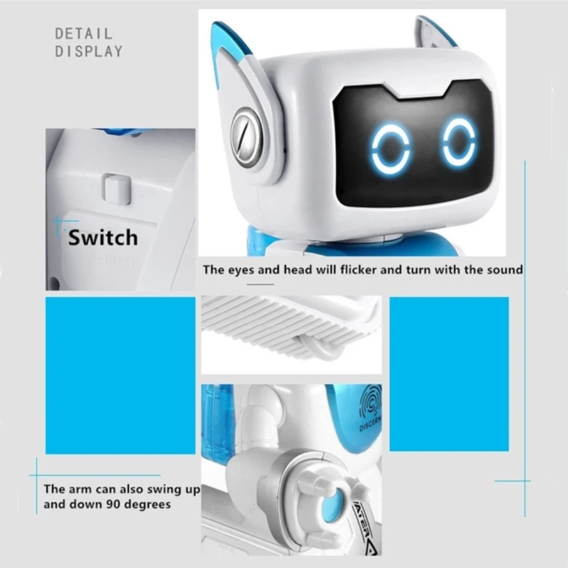 Water And Electric Mix RC Robot Fingerprint Recognition Touch Sensing Obstacle Avoidance Sing And Dance Flash Eye RC Toy For Kid 3