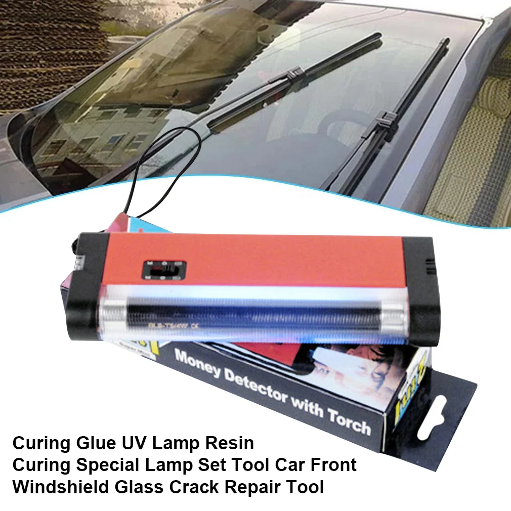 

Ultraviolet Professional Car Glass Repair Resin Curing Lamp UV Light Resin Glue Tool Car Front Windshield Glass Crack RepairTool